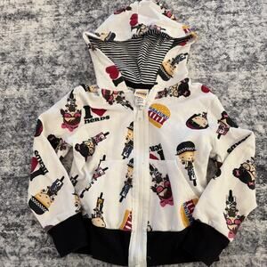 Harajuku Mini Hoodie Sweater I Love Nerds Size XS 4/5 Gwen Stefani‎ No Doubt Zip